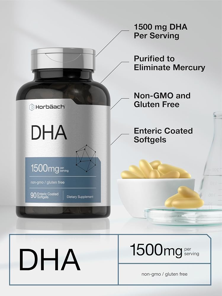 Horbäach DHA Supplement 1500mg Omega-3 - 90 Softgels - image 4