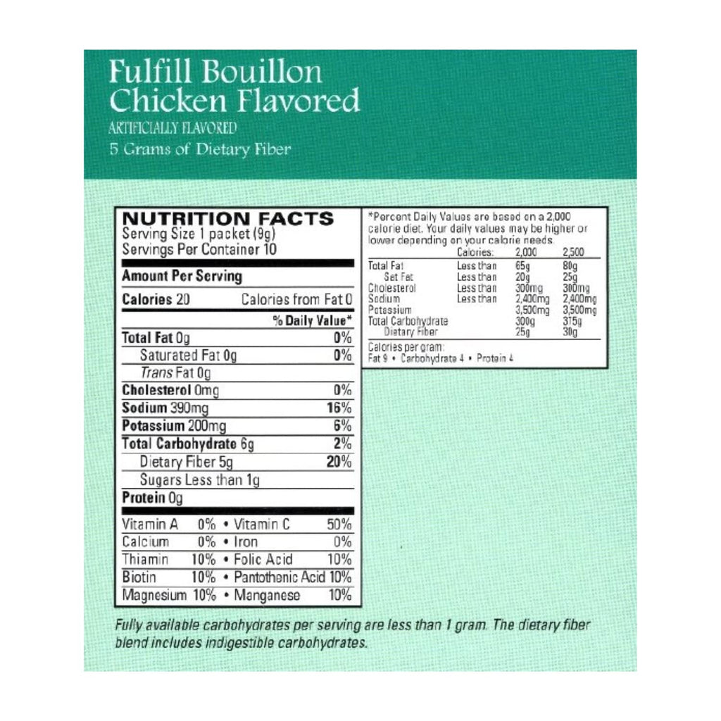 Nutmeg State Nutrition Fulfill High Fiber Soup Mix Chicken Bouillon - image 2