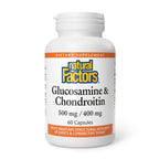 Natural Factors Glucosamine 500 mg & Chondroitin 400 mg - 60 Capsules