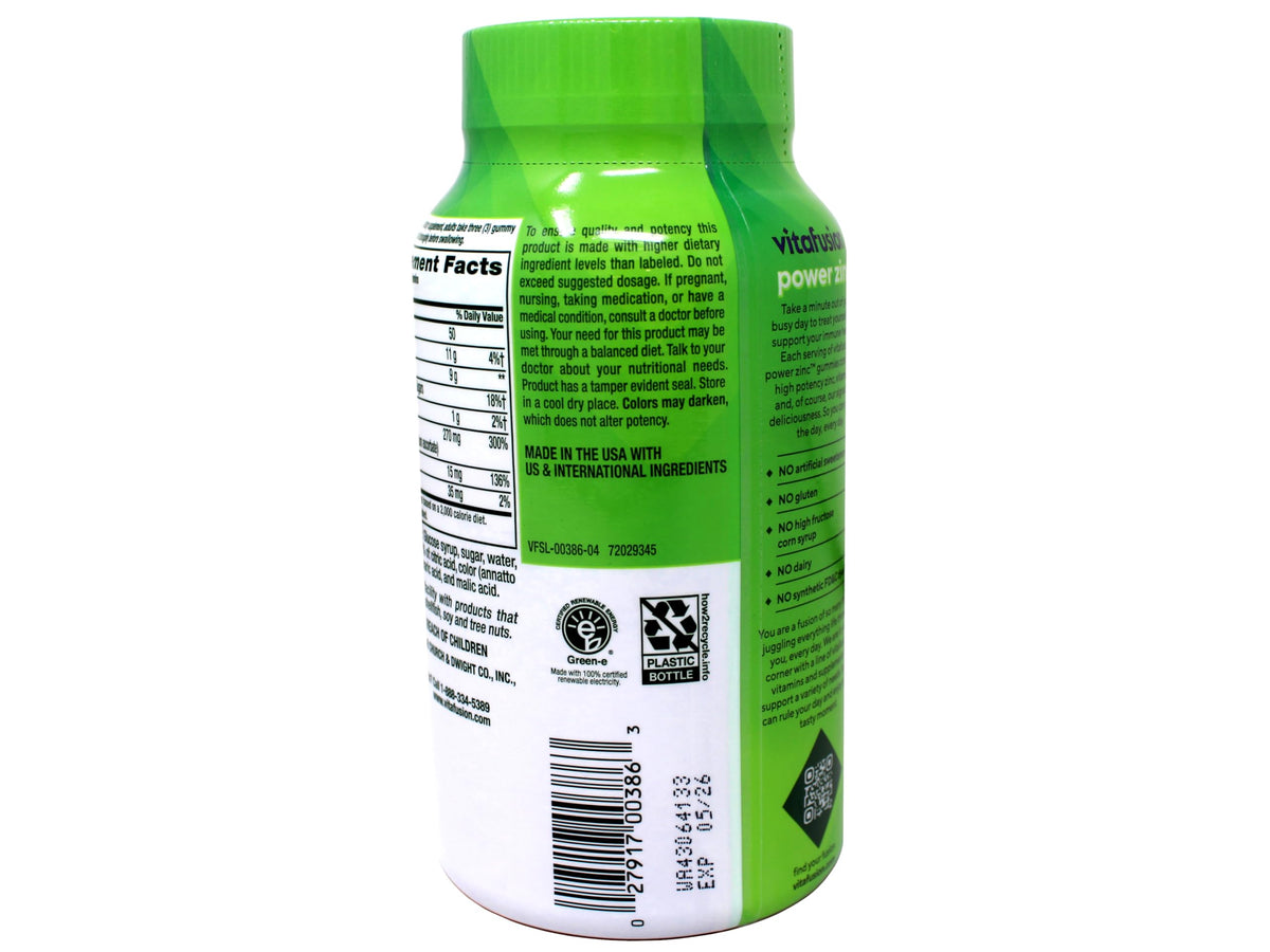 GUSUPY Vitafusion Power Zinc Gummy Vitamin - 180 Gummies - image 5