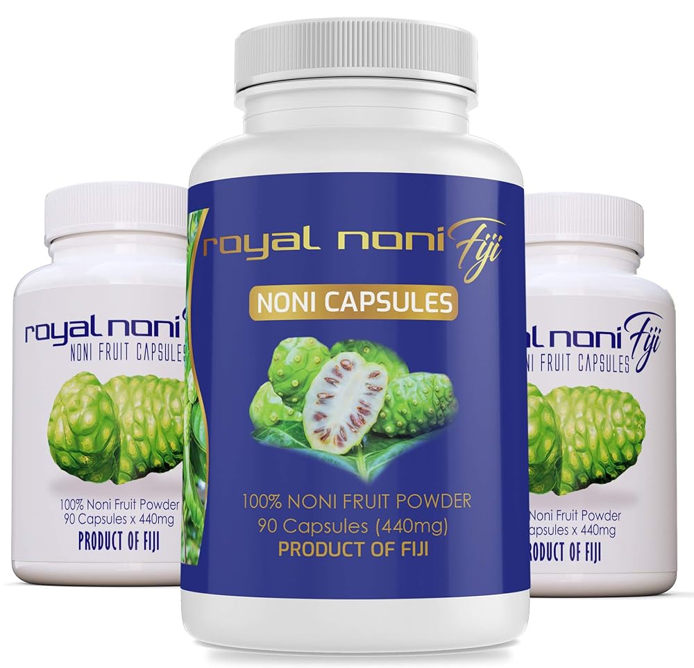 Royal Noni Fiji Organic Noni Fruit Capsules - 90 Capsules