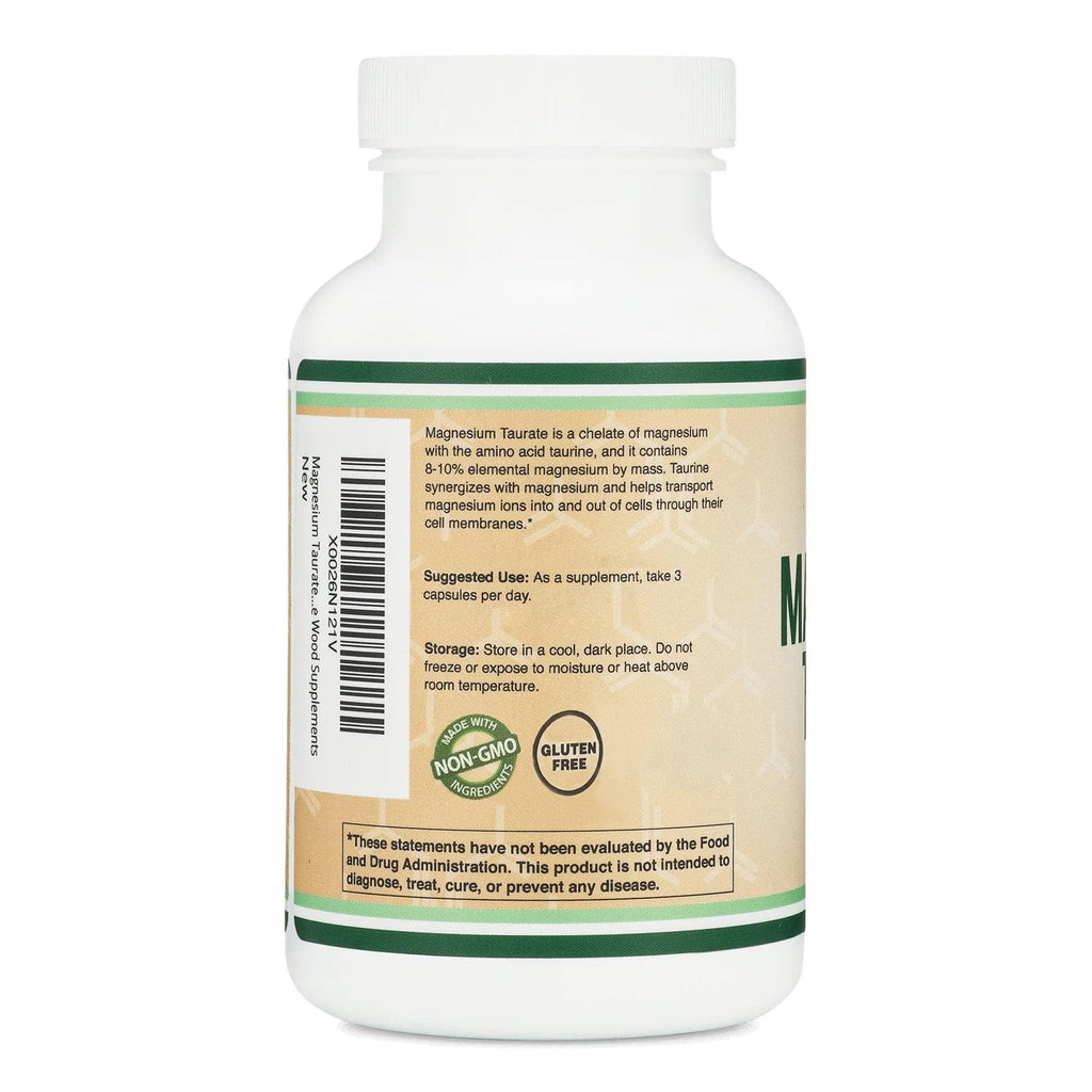 Double Wood Supplements Magnesium Taurate Supplement for Cardiovascular Health