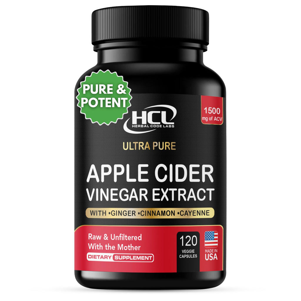 HCL Herbal Code Labs Apple Cider Vinegar 1500 mg - 120 Capsules