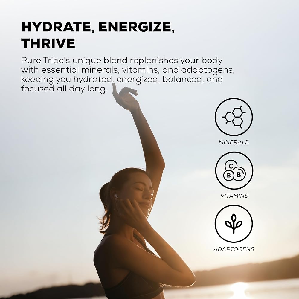 PURE TRIBE Instant Hydration Electrolytes Powder Packets