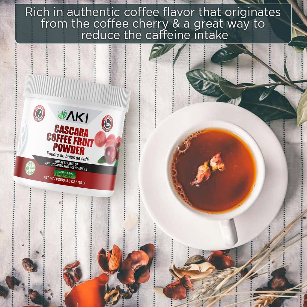 AKI ORGANIC Cascara Coffee Fruit Powder Antioxidants - 150g - image 4