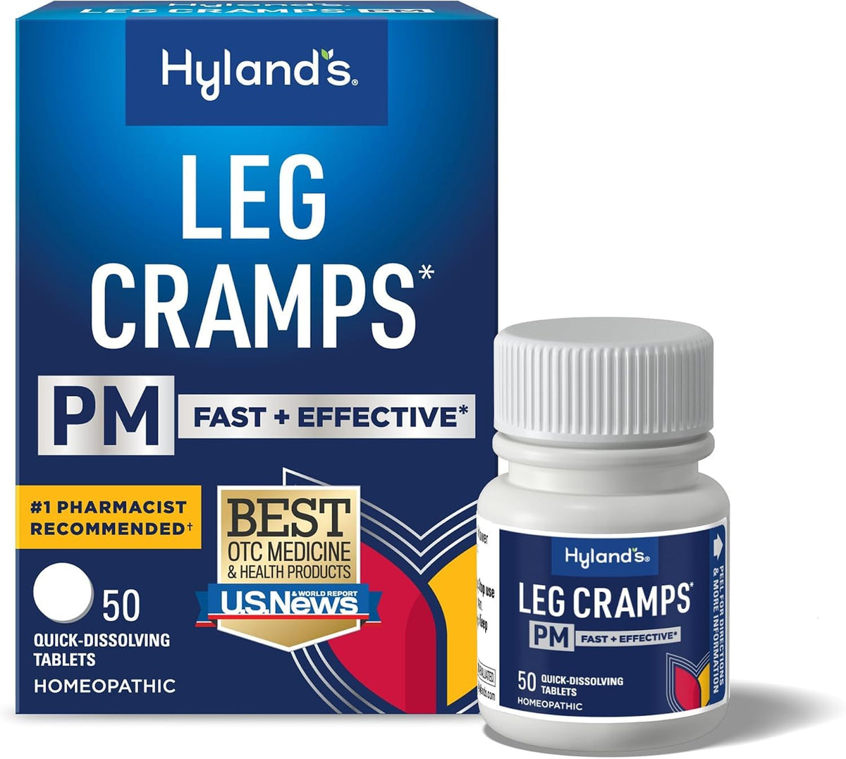 Hyland's Leg Cramps PM Tablets for Nighttime Relief - 50 Count