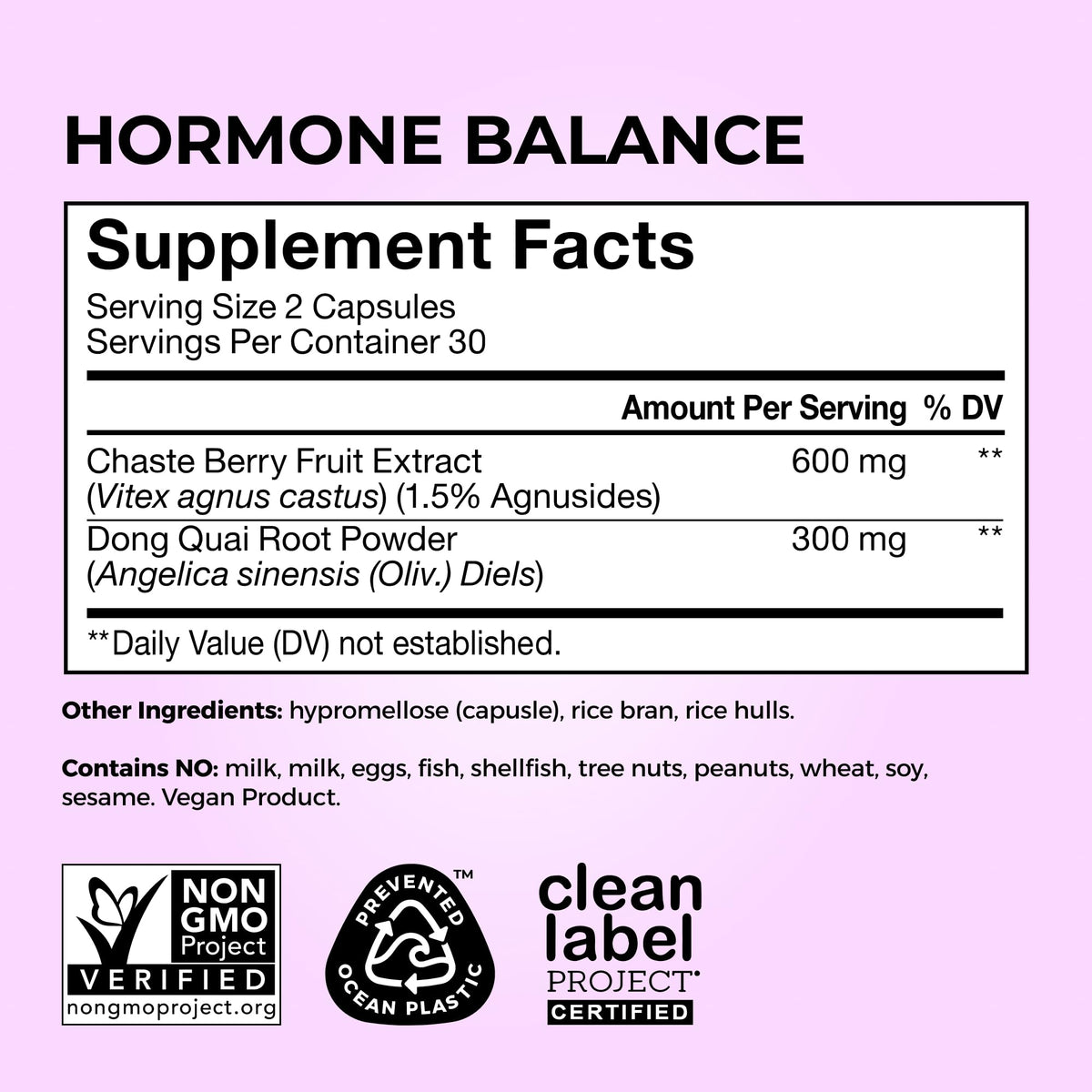 HUM Hormone Balance Supplement Chasteberry & Dong Quai - 60 Capsules - image 4