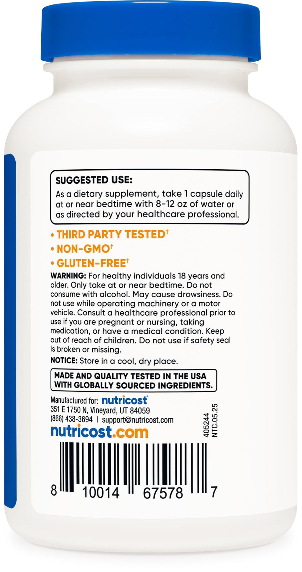 Nutricost Melatonin 10mg Sleep Support - 240 Capsules - image 4
