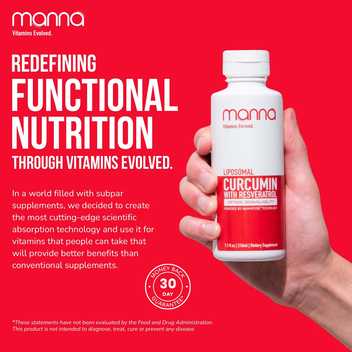 Manna Vitamins Evolved Curcumin with Resveratrol Liquid - 7.1 Fl Oz - image 7