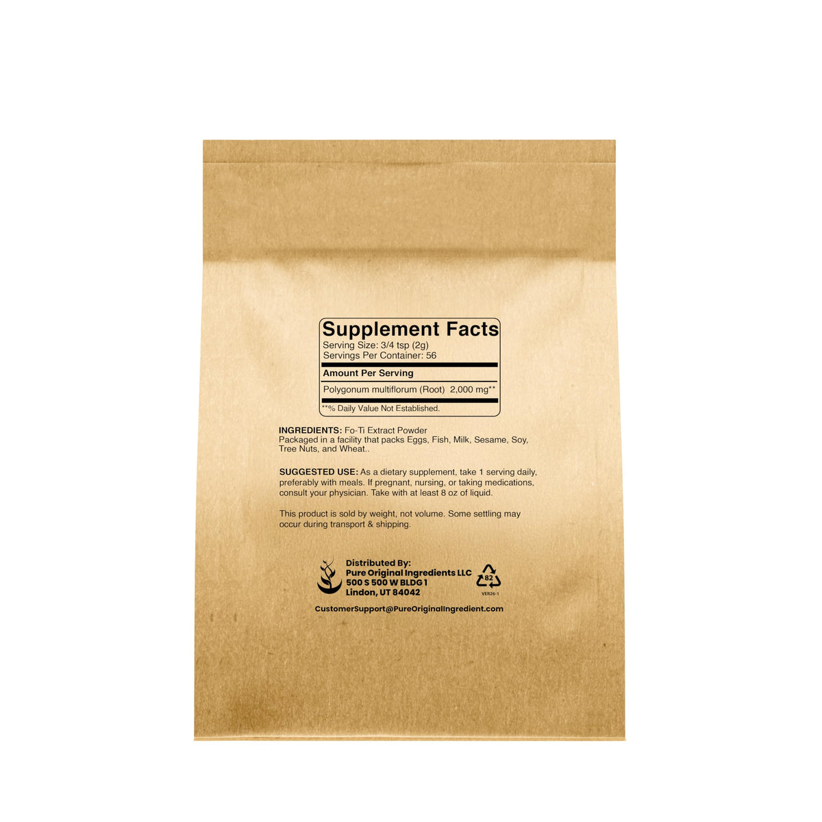 PURE ORIGINAL INGREDIENTS Fo-Ti Extract Powder - 4 Oz - image 2