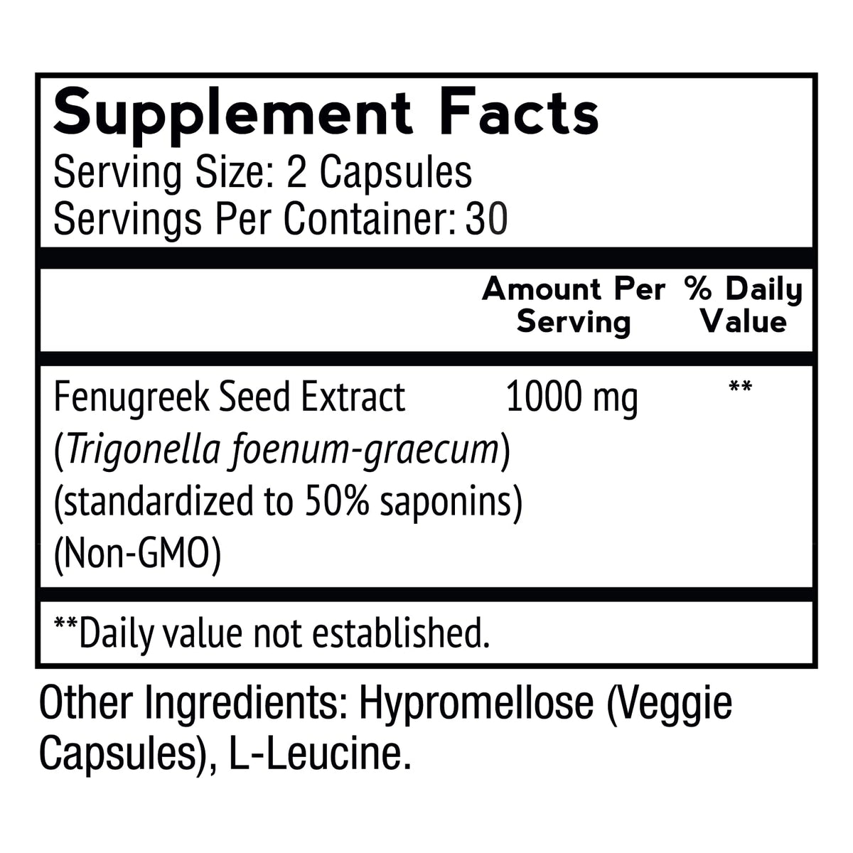 VitaMonk FenuTrax Fenugreek Extract Testosterone Support - 60 Capsules - image 2