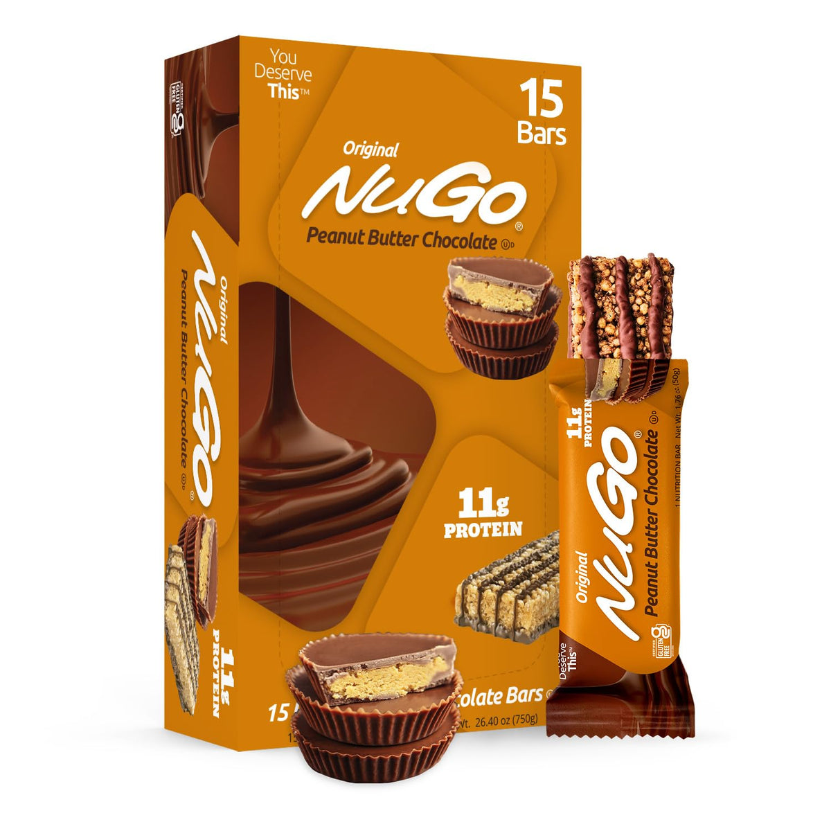 NuGo Original, Variation Twister, 15g Protein Bar, Gluten Free