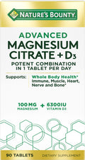 Nature's Bounty Advanced Vitamin D3 with Magnesium Citrate - 90 Tablets
