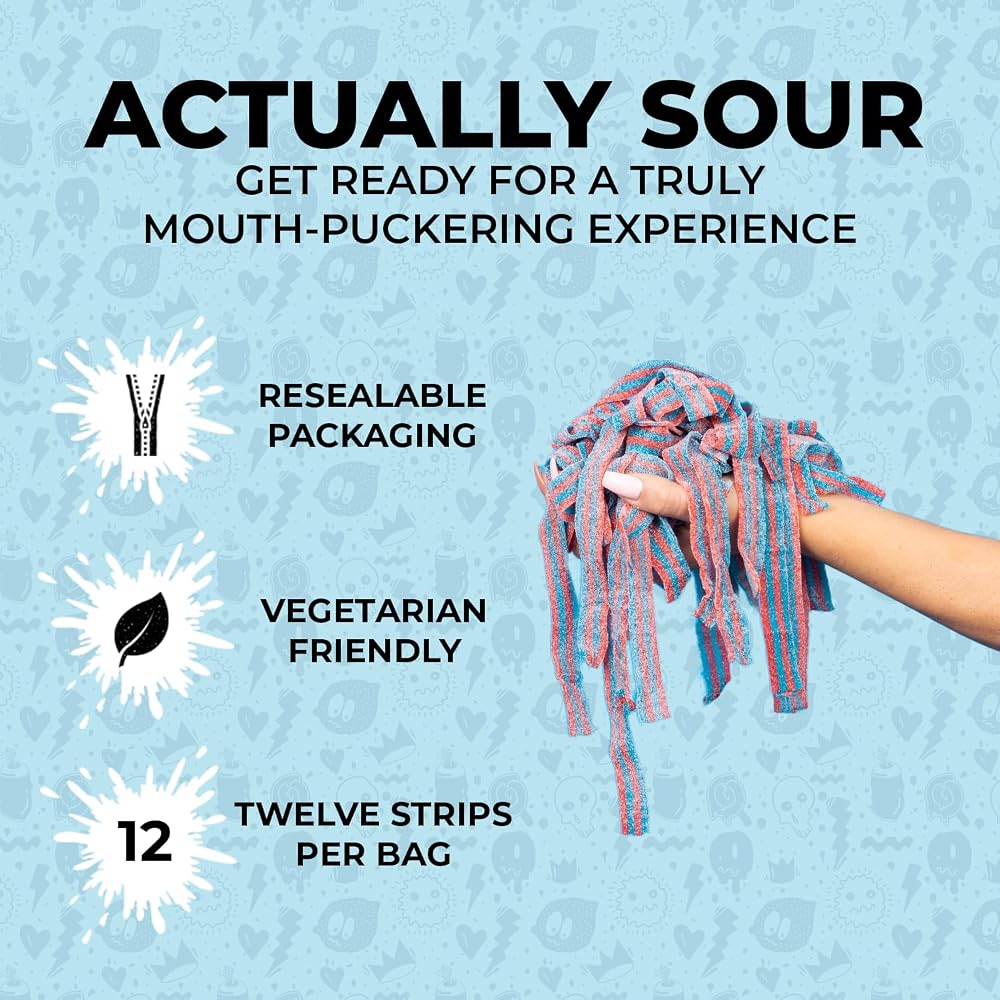 SOUR STRIPS Doubleberry Sour Candy Belts - 2 Pack - image 2