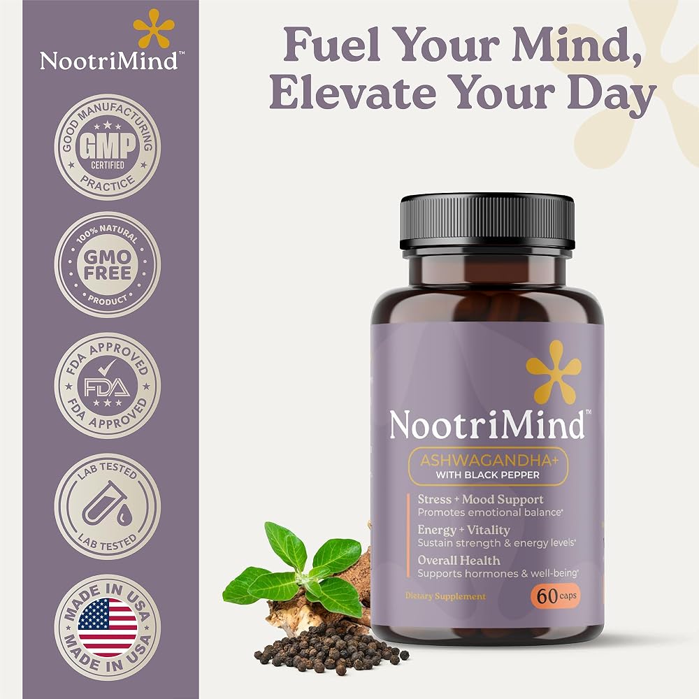 nootrimind Organic Ashwagandha Supplement Capsules - 60 Count - image 8
