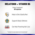 Natural Systems Melatonin 3 mg + Vitamin B6 Sleep Support - 60 Capsules - image 3