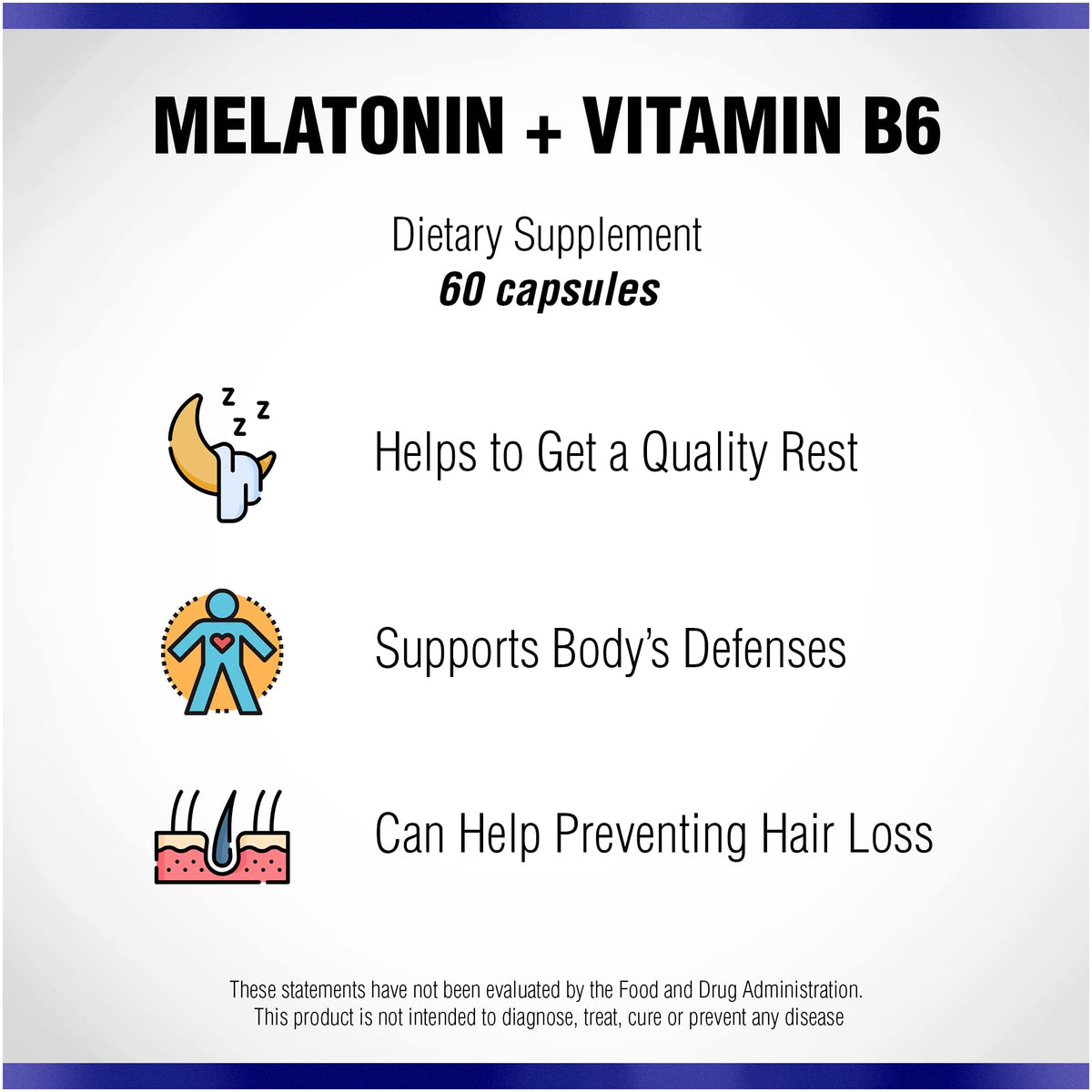 Natural Systems Melatonin 3 mg + Vitamin B6 Sleep Support - 60 Capsules - image 3