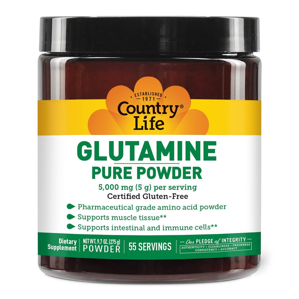 Country Life Glutamine Pure Powder 5000 mg - 55 Servings