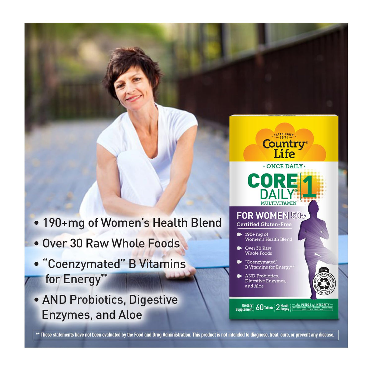 Country Life Core Daily-1 Women 50+ Multivitamin - 60 Tablets - image 4