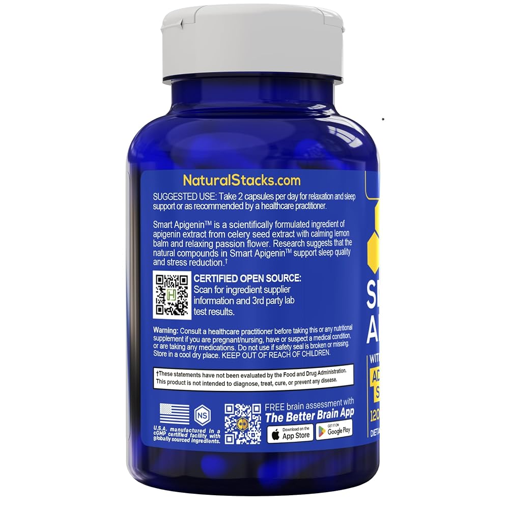 Natural Stacks Smart Apigenin Sleep Supplement - 120 Capsules - image 7