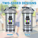 GSORIOP Custom Shaker Bottles 18 oz Personalized Leak Proof Sports