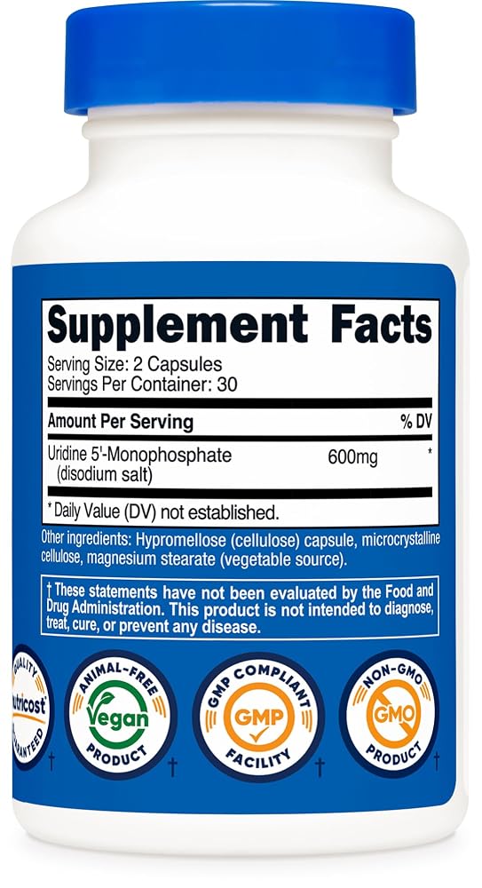 Nutricost Uridine Monophosphate (UMP) 600mg - 60 Capsules - image 5