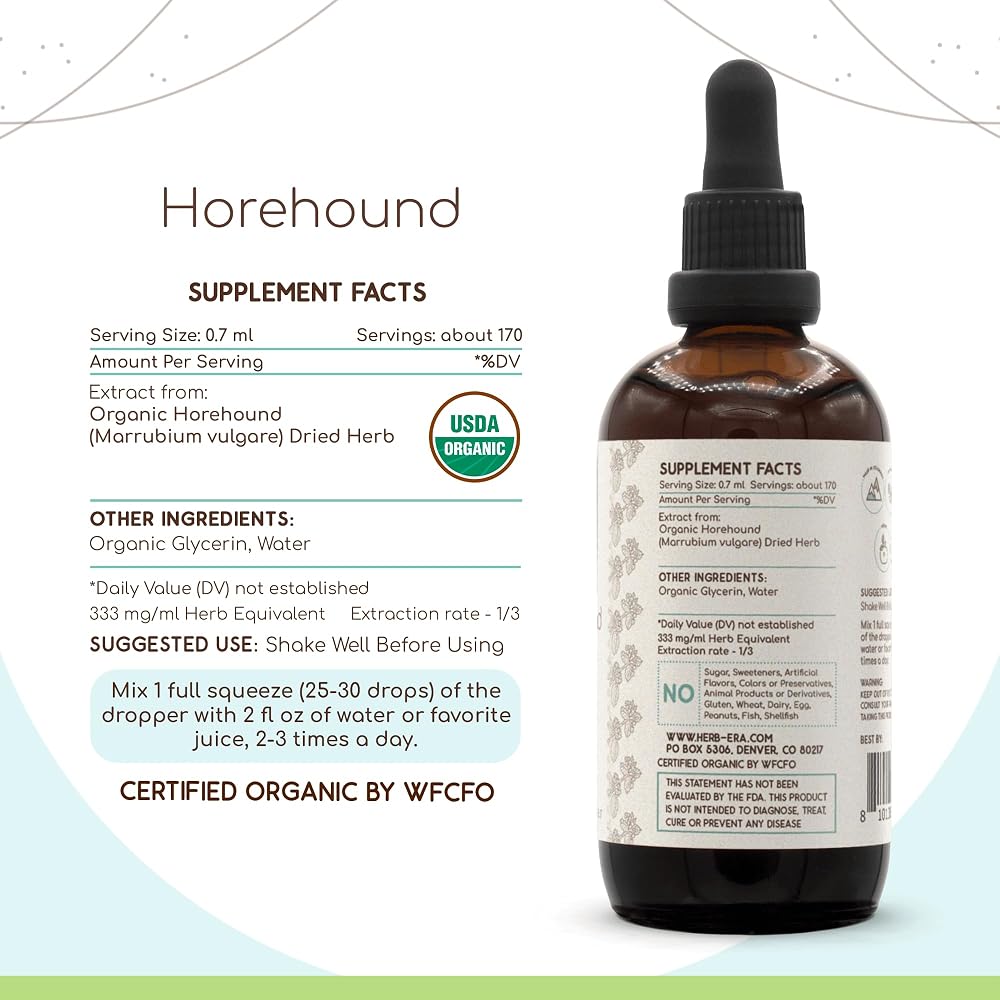 HerbEra Horehound USDA Organic Tincture