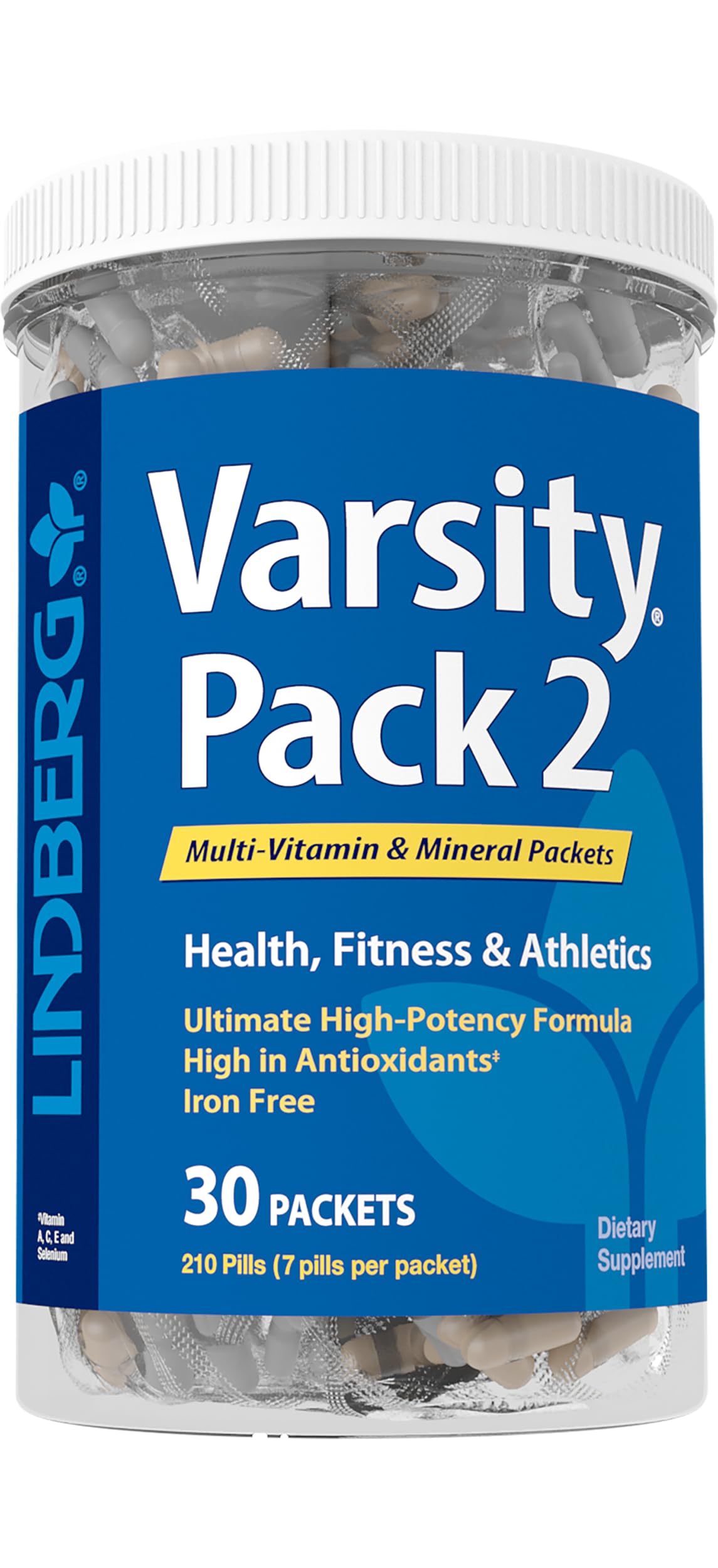 Lindberg Varsity Pack 2 All-in-One Multivitamin & Mineral Packets - 30 Count