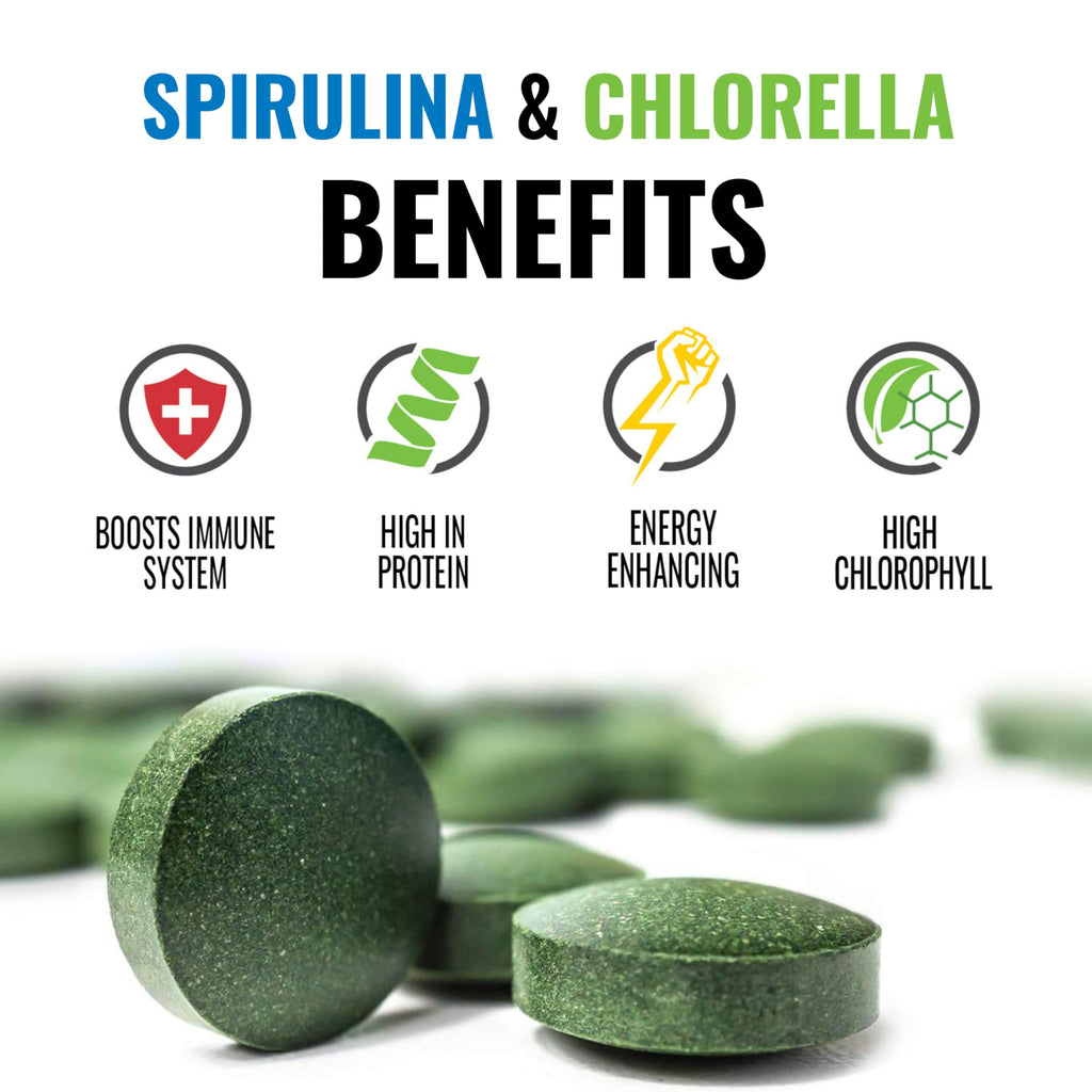 On Target Living Spirulina Chlorella + CGF Energy - 1000 Tablets - image 2