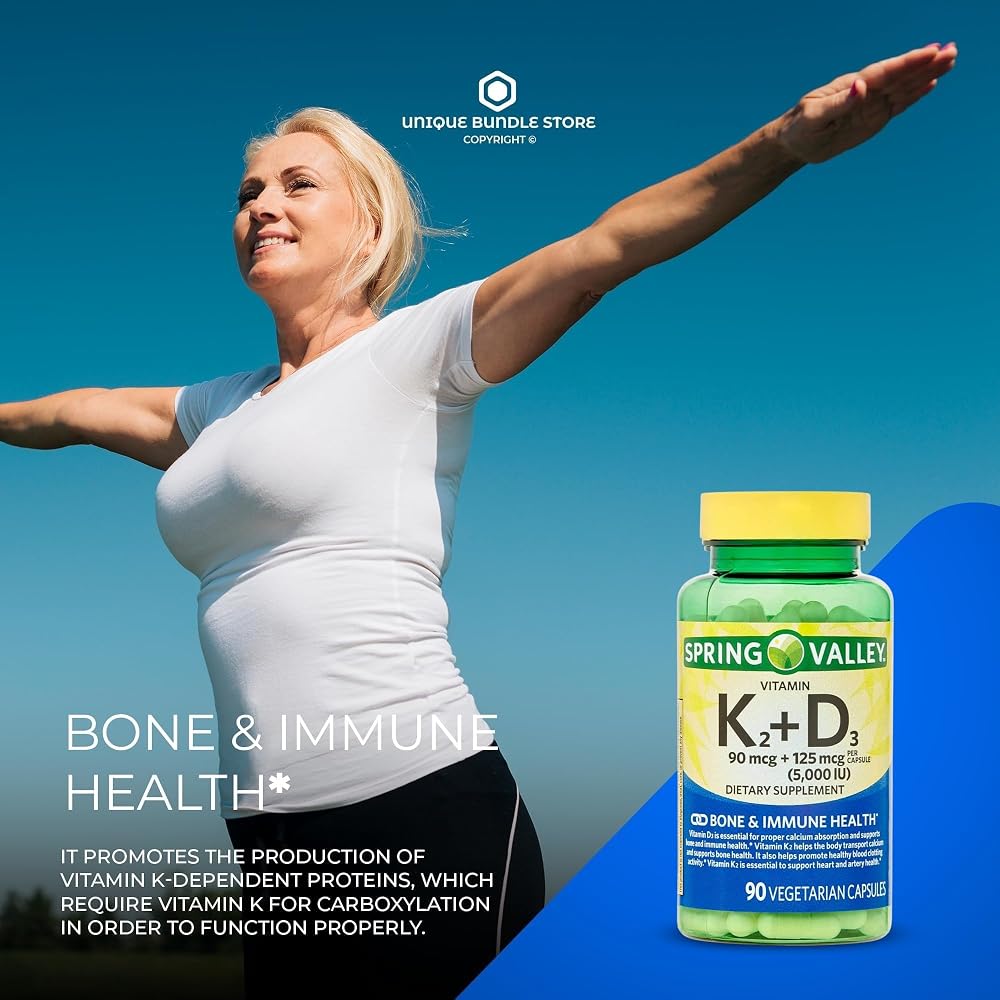 Unique Bundle Store Vitamin K2 D3 90mcg + 125mcg