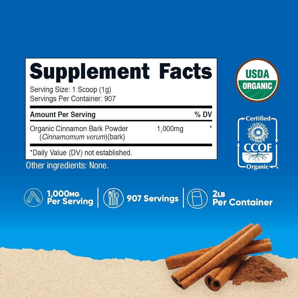 Nutricost Organic Ceylon Cinnamon Powder - 2 Pounds - image 2