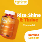 Feel Great Vitamin D Gummies for Adults Immune Support - 90 Gummies - image 2
