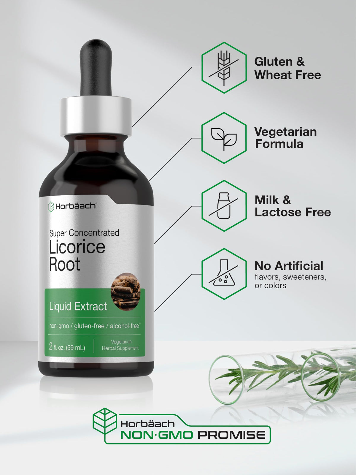 Horbäach Licorice Root Extract Alcohol-Free Tincture - 2 fl oz - image 5