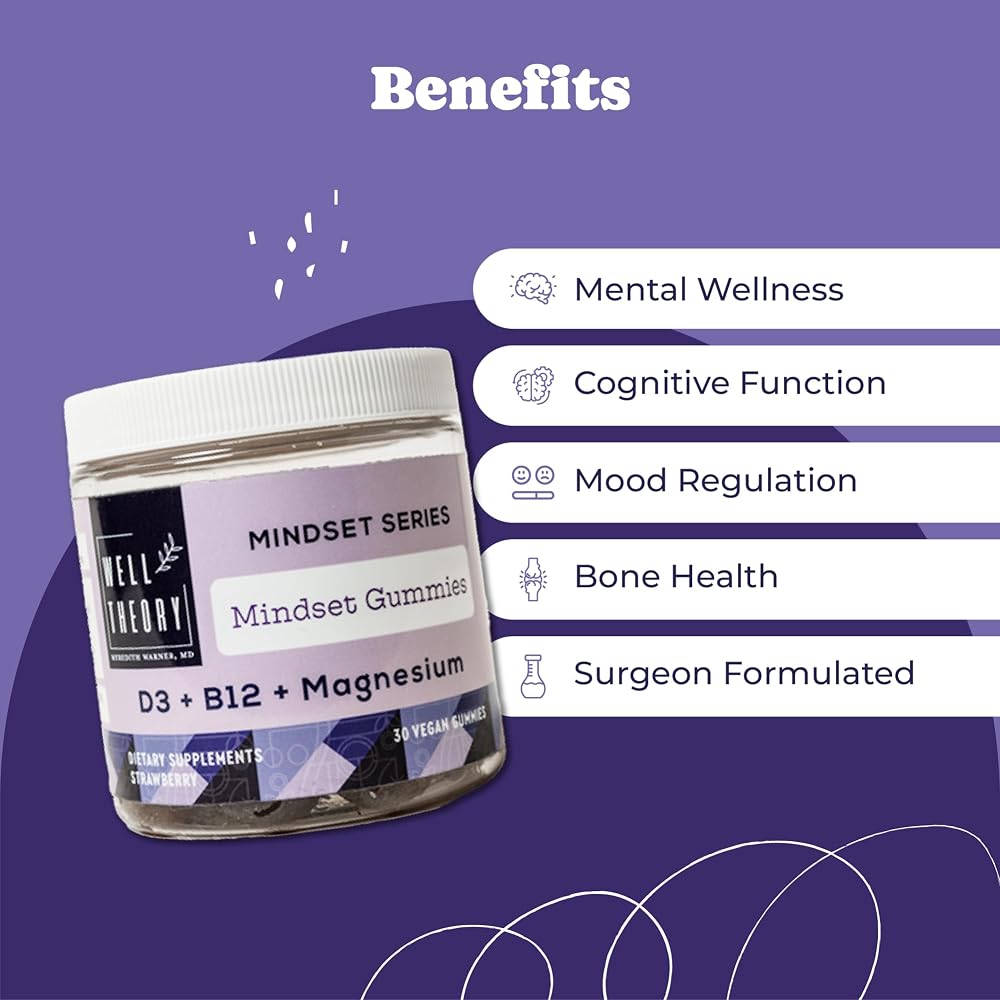WELL THEORY D3 Gummies with Magnesium & B12 - 30 Vegan Gummies - image 3