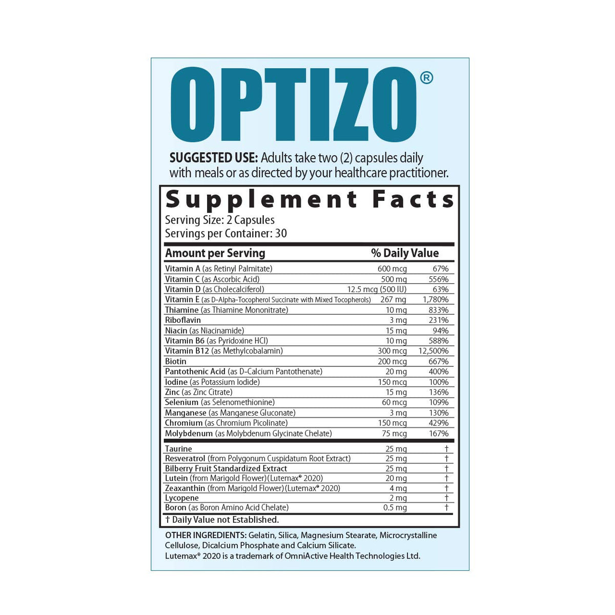 Medix Select OPTIZO Advanced Eye and Vision Support Formula