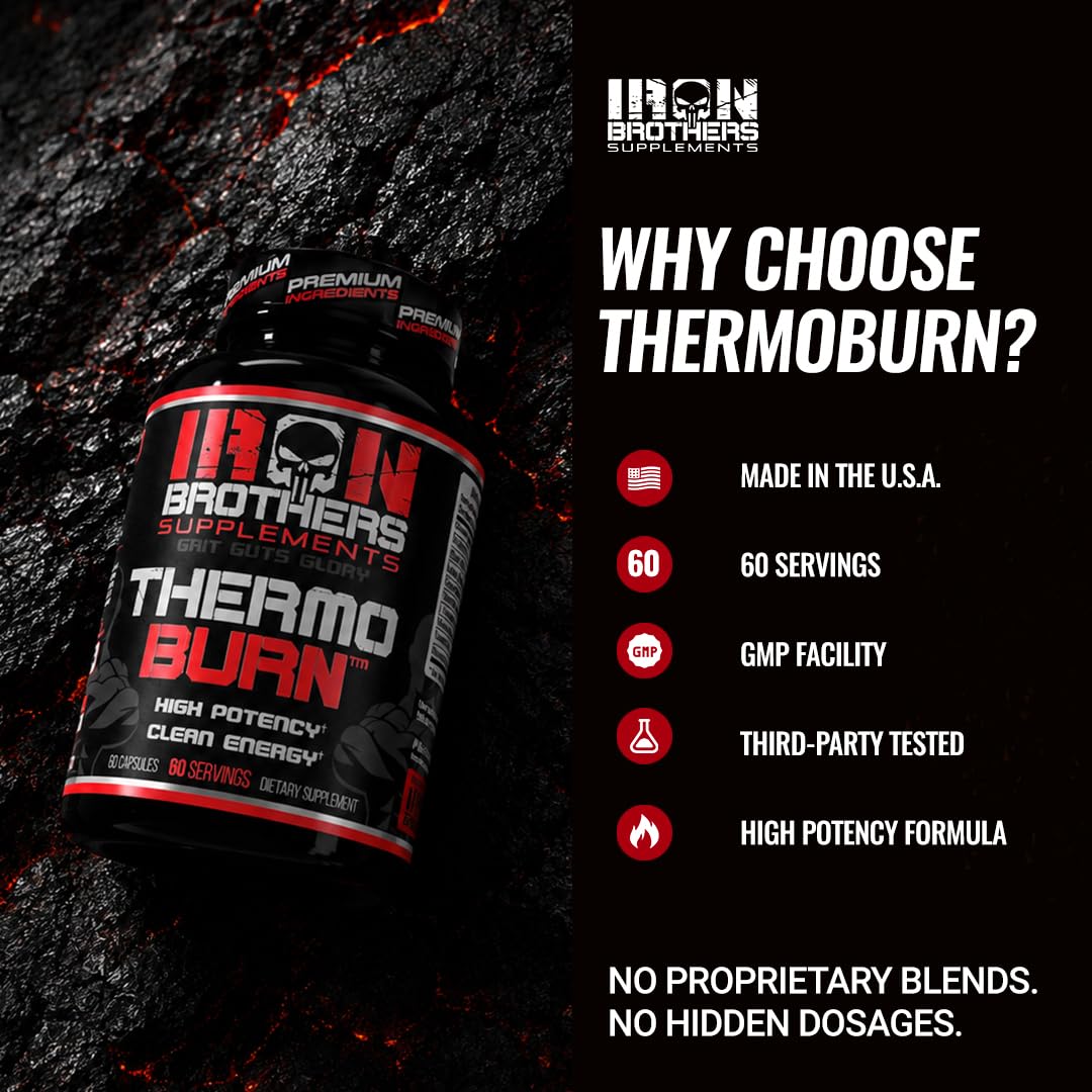 Iron Brothers Thermo Burn Hardcore Fat Burner - 60 Capsules - image 6