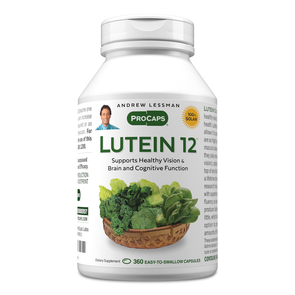 ANDREW LESSMAN Lutein 12 mg - Softgels - Ultra-High Levels of Lutein.