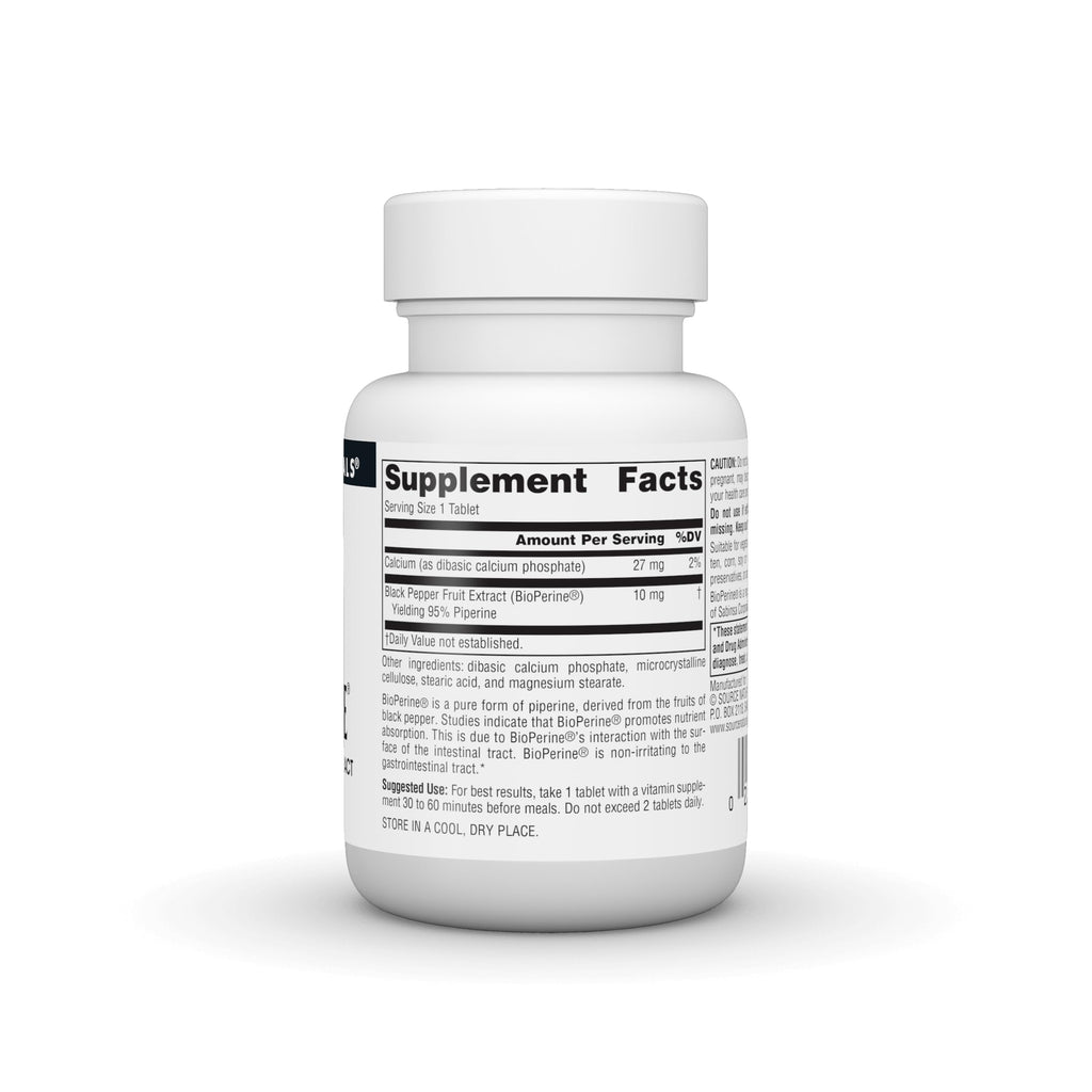 Source Naturals BioPerine Black Pepper Extract 10 mg - 60 Tablets - image 3