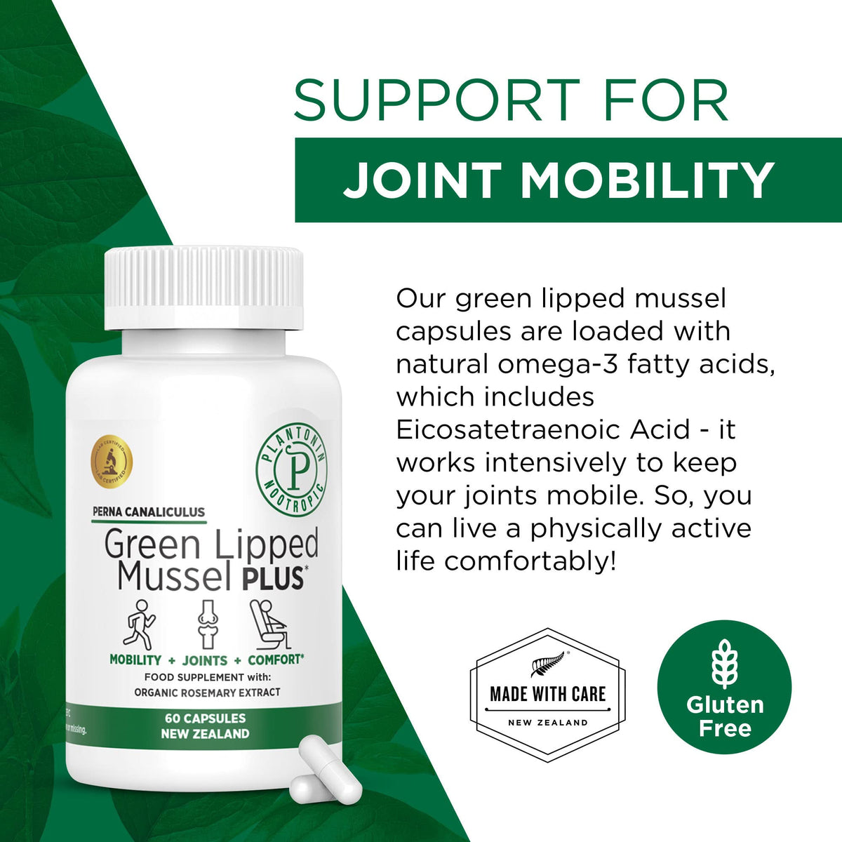 Plantonin Green Lipped Mussel Joint Support - 60 Capsules - image 8