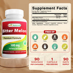 Best Naturals Bitter Melon 500 mg - 270 Vegetarian Capsules - image 2