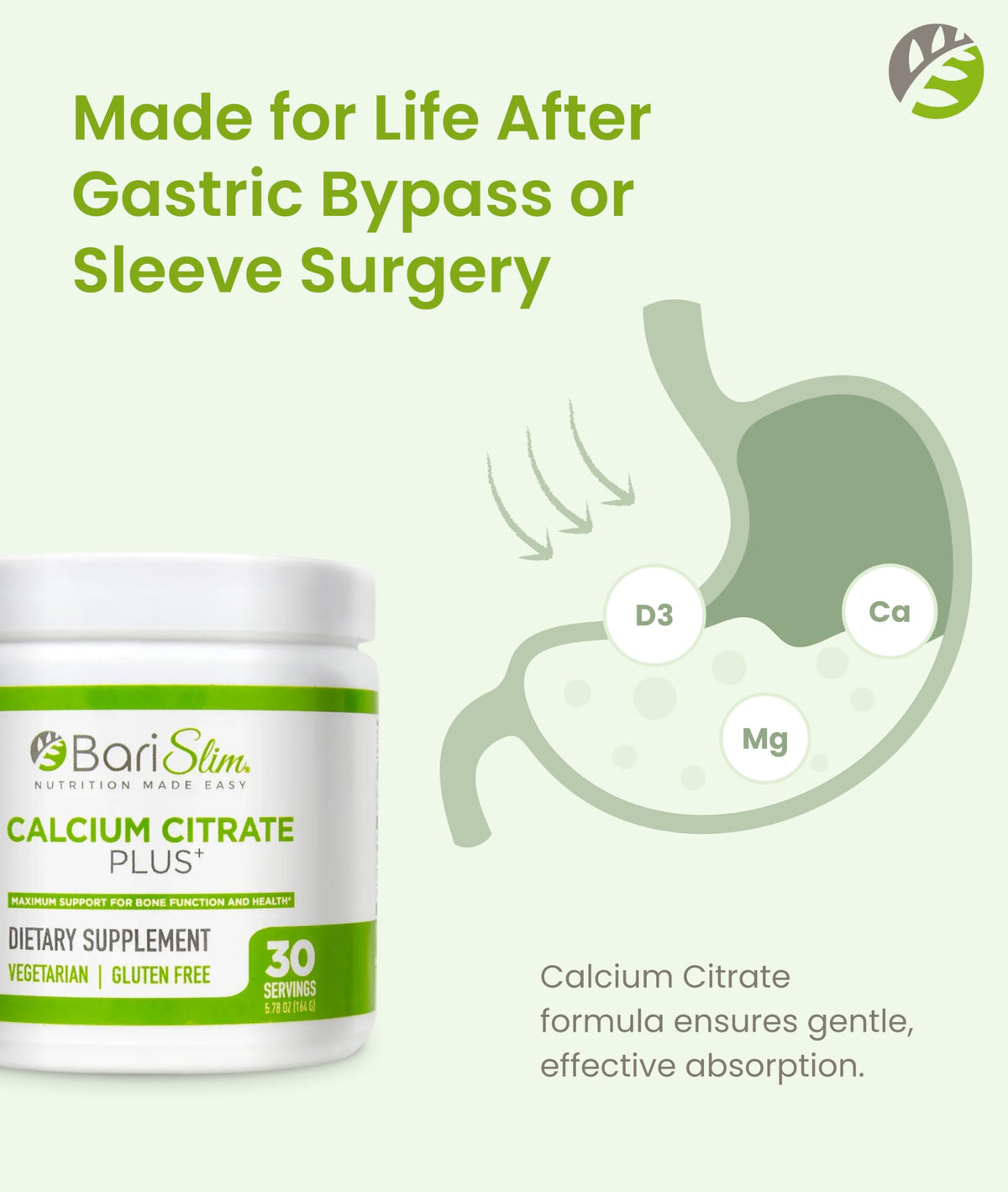 BariSlim Bariatric Calcium Citrate Plus Powder - 30 Servings - image 4