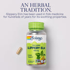 SOLARAY Slippery Elm Bark 400 mg Herbal Support - 100 Vegetarian Capsules - image 4