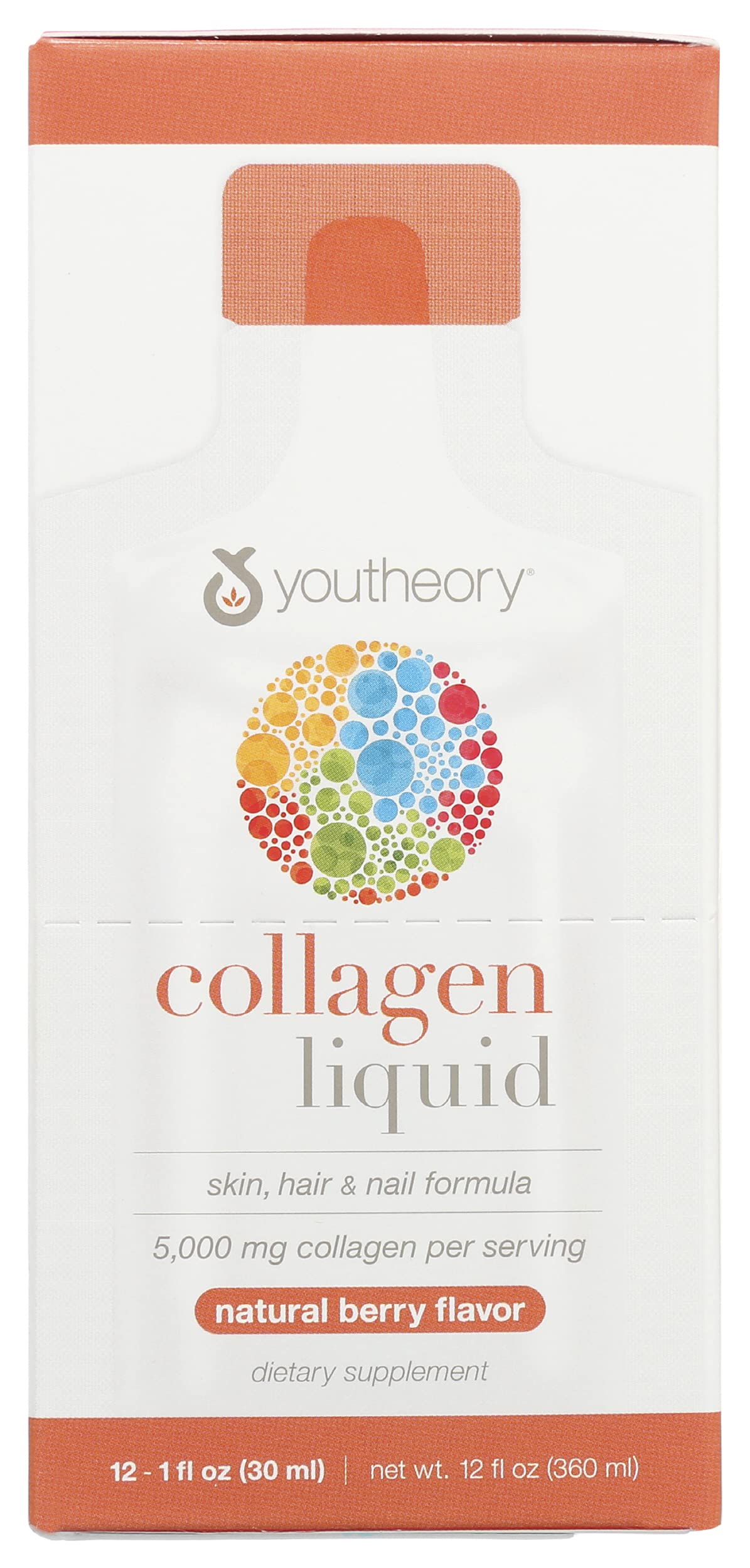 Youtheory Natural Berry Flavored Liquid Collagen, Sugar Free - 12 Fl Oz