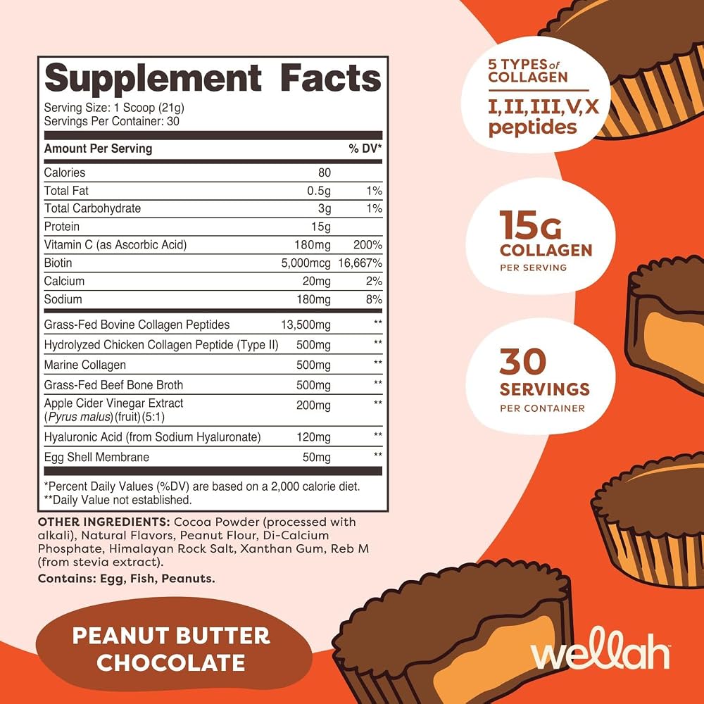 Wellah The Afterglow Multi Collagen Protein Powder - 30 Servings - image 2