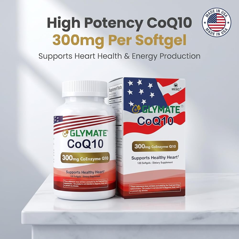 Glymate CoEnzyme Q10 300mg Heart Support - 120 Softgels - image 2