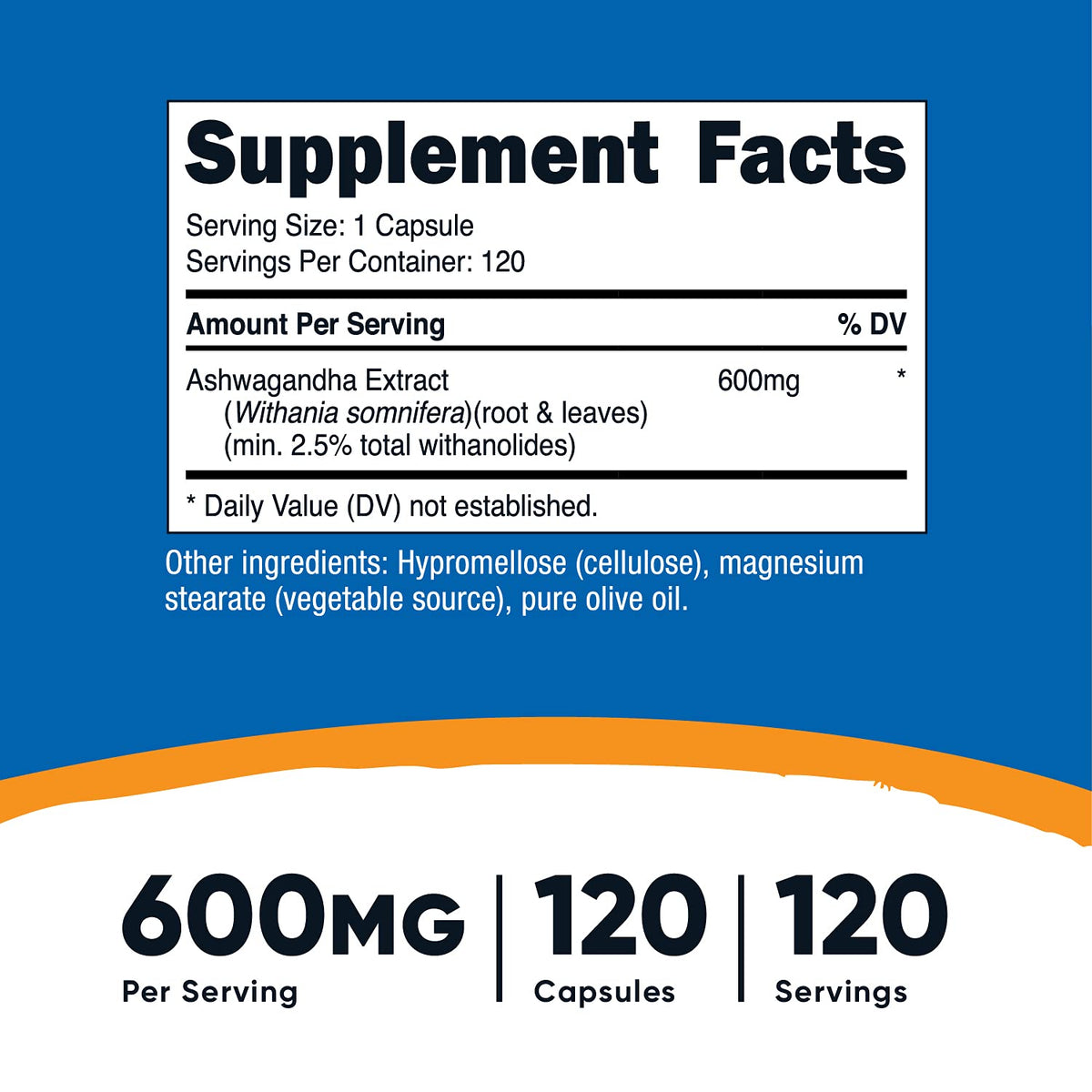Nutricost Ashwagandha Herbal Supplement 600mg Capsules