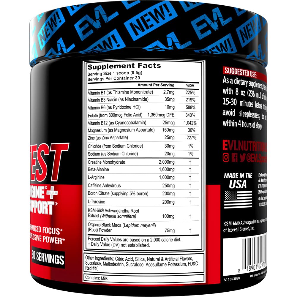 Evlution EVL ENGN Test Pre-Workout Powder - 10.05 oz - image 2