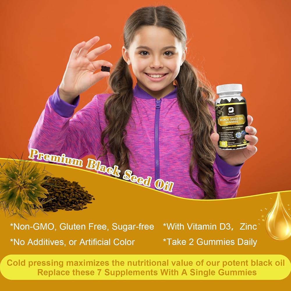 B BEWORTHS Black Seed Oil & Sea Moss Gummies