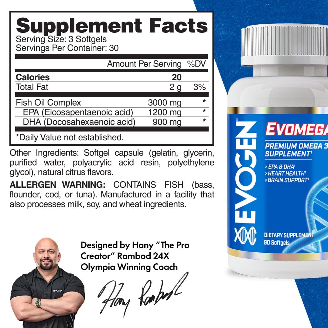 Evogen Omega Fish Oil 3000mg - 90 Softgels - image 2
