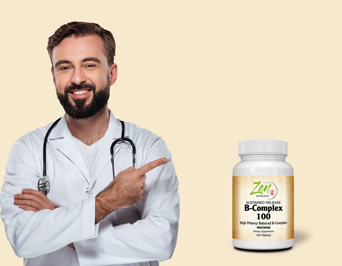 Zen Supplements B-Complex Vitamin - 100 Sustained-Release Tablets - image 3